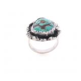 Navajo Sterling Silver Cerrillos Turquoise Ring