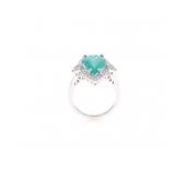 LUXURY 3.72ct Emerald VS2 Diamond Platinum Ring