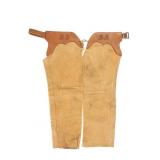 Ca. 1980's Buckskin Leather Custom Youth Chaps