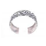 Navajo T&R Singer Sterling Silver Tooled Bracelet
