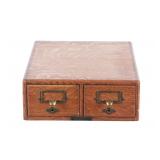 1905-1910 Yawman & Erbe Oak Card File Cabinet