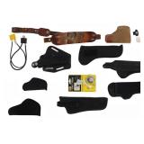 Custom Leather Rifle Sling & Pistol Holsters