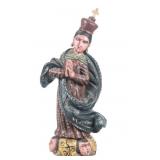 c. 1800 Spanish Wood Madonna Santo Folk Art