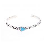Navajo Sterling Silver Kingman Turquoise Bracelet