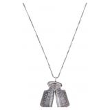 Southwestern Sterling Silver Shotgun Chap Necklace