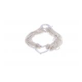 Tiffany & Co. Sterling Multistrand Heart Bracelet