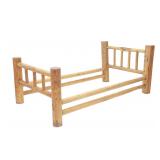 Rustic Pine Log Twin Bed Frame