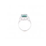 4.26ct Emerald VS2 Diamond Platinum Ring