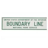 Original Yellowstone National Park Boundary Sign