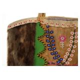 Metis Indians Seal Skin & Cowhide Beaded Bag