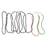 Hudson Bay Red Green & Black White Heart Necklaces