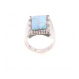 Navajo Sterling Silver Fire Opal Men's Ring