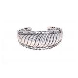 Navajo Sterling Silver Floral Accent Bracelet