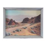 Paul Krapf Oil On Board 'Road To Death Valley'