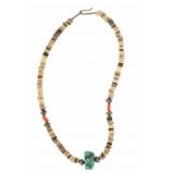 Navajo Heishi Beaded Turquoise Necklace