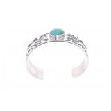 Navajo Randy Begay Jr. Sterling Turquoise Bracelet