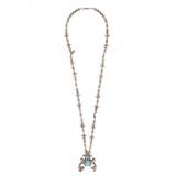 Navajo Sterling Silver Sandcast Naga Necklace