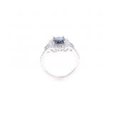 NO HEAT 1.45ct Spinel VS2 Diamond Platinum Ring