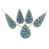 Navajo M. James Sterling Silver Turquoise Jewelry