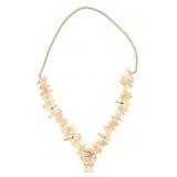 Santo Domingo Pueblo Carved Bone Effigy Necklace