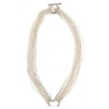 Tiffany & Co. Sterling Multistrand Heart Necklace