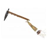 Late-19th Kiowa Buffalo Spontoon Quill & Bead Drop