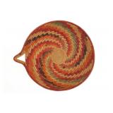 Uganda, Africa Technicolor Raffia Basket c. 1970s