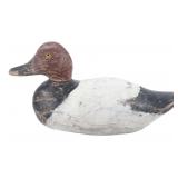 ca. 1940-50's Carved Redheaded Duck Decoy