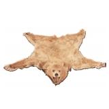 Montana Cinnamon Blonde Black Bear Felted Rug