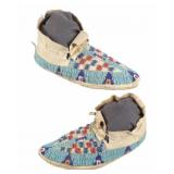 c. 1880 Southern Cheyenne Beaded Buffalo Moccasins