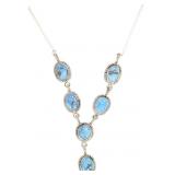Navajo Sterling Golden Hills Turquoise Necklace