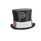 19th C. Sioux Pony Beaded Beaver Top Hat
