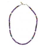 Navajo T & R Singer Sterling Amethyst Necklace
