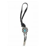 Navajo T & R Singer Sterling Silver Turquoise Bolo