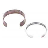 Navajo Sterling Silver & Copper Bracelet Pair