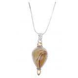 Navajo Sterling Silver Jasper & Citrine Necklace