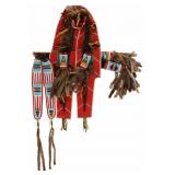 19th-C. Nez Perce Beaded Otter Bowcase & Quiver