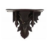 19th C. German Black Forest Stag Carved Shelf