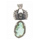 Navajo Charley Silver Palomino Turquoise Kachina