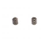 Navajo MM Rogers Sterling Silver 14k Gold Earrings