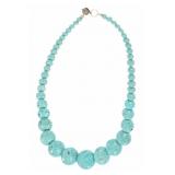 Navajo Cripple Creek Turquoise Graduated Necklace