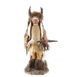 Chippewa Buffalo Horn Headdress Full-Size Doll