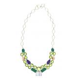 Costume Jewelry Sterling Multistone Necklace