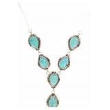 Navajo Platero Sterling Silver Dry Creek Necklace