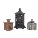 19th C. Cast Iron Still Bank Coin Banks