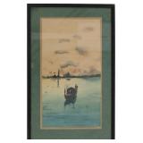 Ca. 1914 G. Bezold Travel Boom Venetian Canal