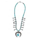 Navajo Charles Johnson Sterling Turquoise Squash