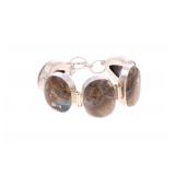 Southwestern Sterling Montana Agate Bracelet