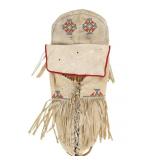 ca. 1890's Paiute Beaded Basketry Cradle Board