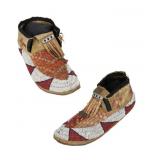 c. 1870 Sioux Pictorial Quilled & Beaded Moccasins